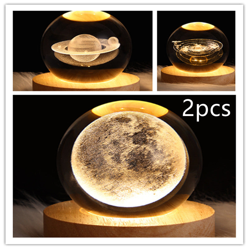 3D Planet Moon Lamp