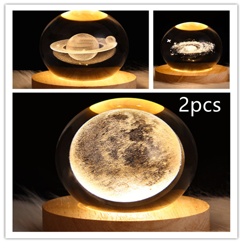 3D Planet Moon Lamp
