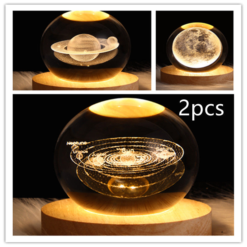 3D Planet Moon Lamp