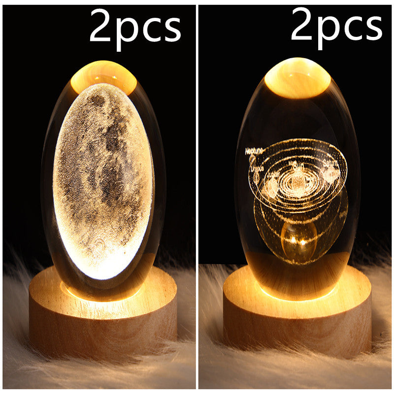 3D Planet Moon Lamp