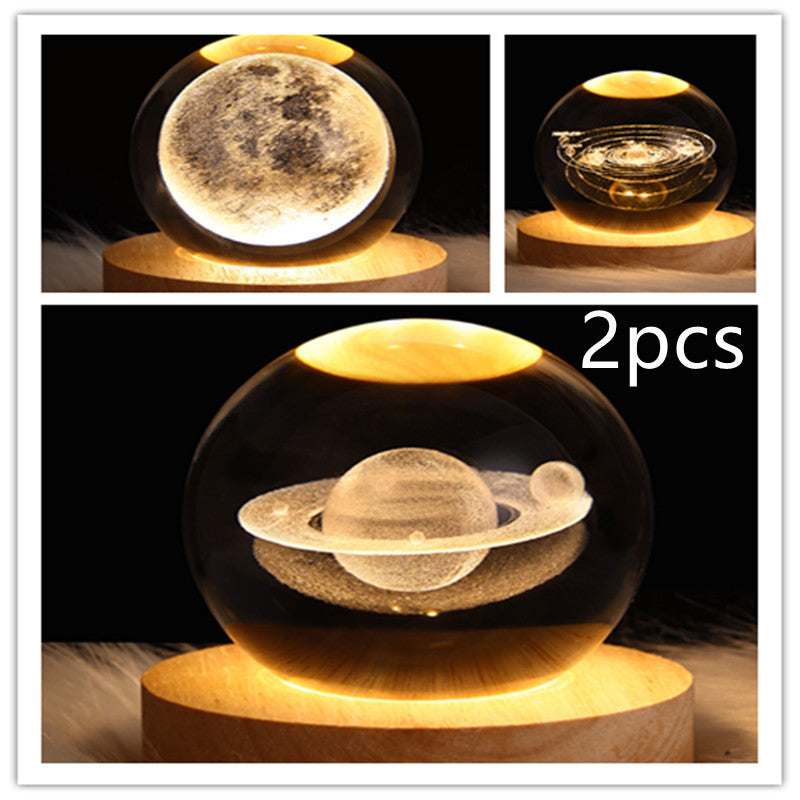 3D Planet Moon Lamp