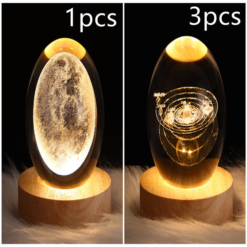 3D Planet Moon Lamp