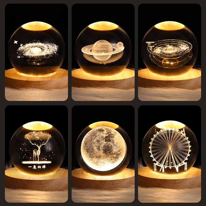 3D Planet Moon Lamp