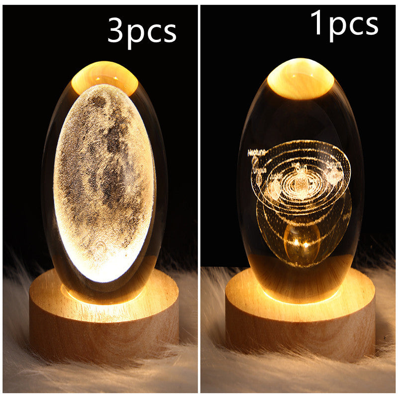3D Planet Moon Lamp