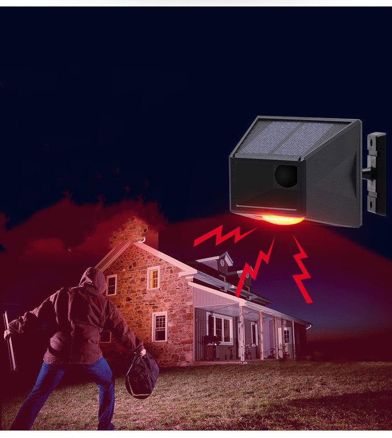 Solar Infrared Body Sensing Security Alarm Outdoor Lamp