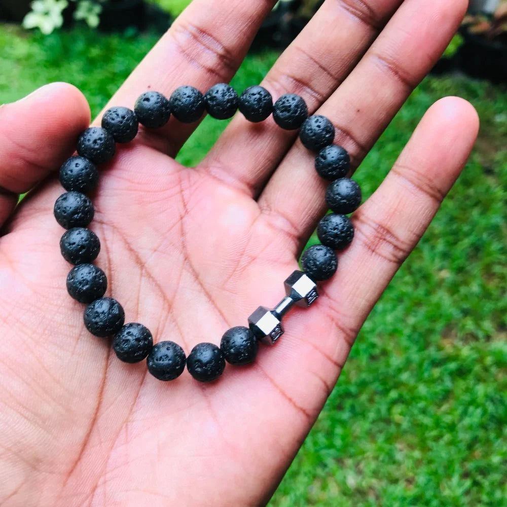 Men's Bead, Dumbbell Bracelet