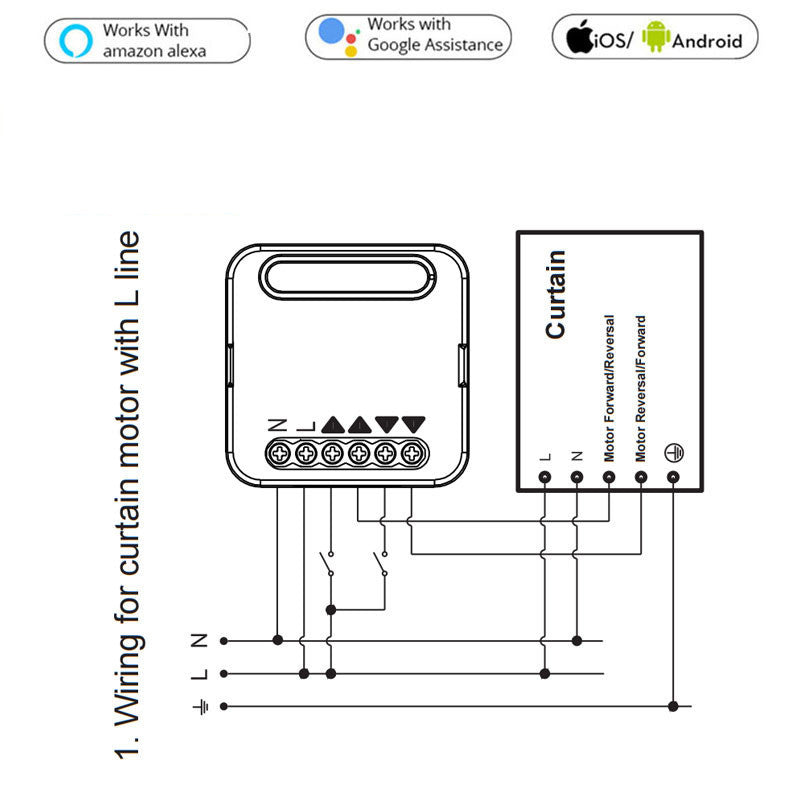 RC Smart WiFi Curtain Motor