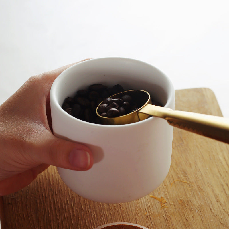 Ceramic Wooden Lid Jar