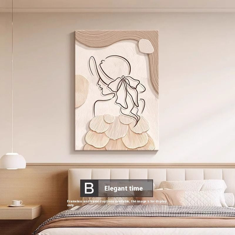 Abstract Line Character Mural Painting