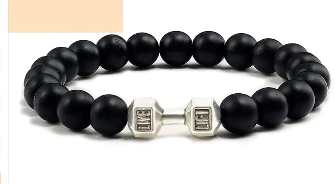 Men's Bead, Dumbbell Bracelet