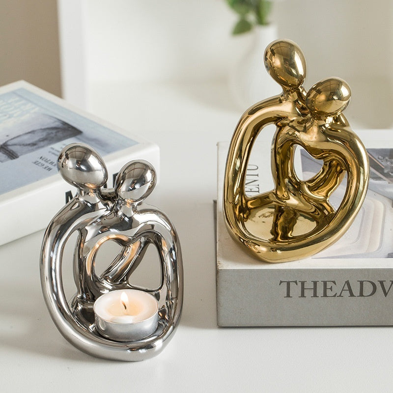 Modern Ceramic Couple Candlestick