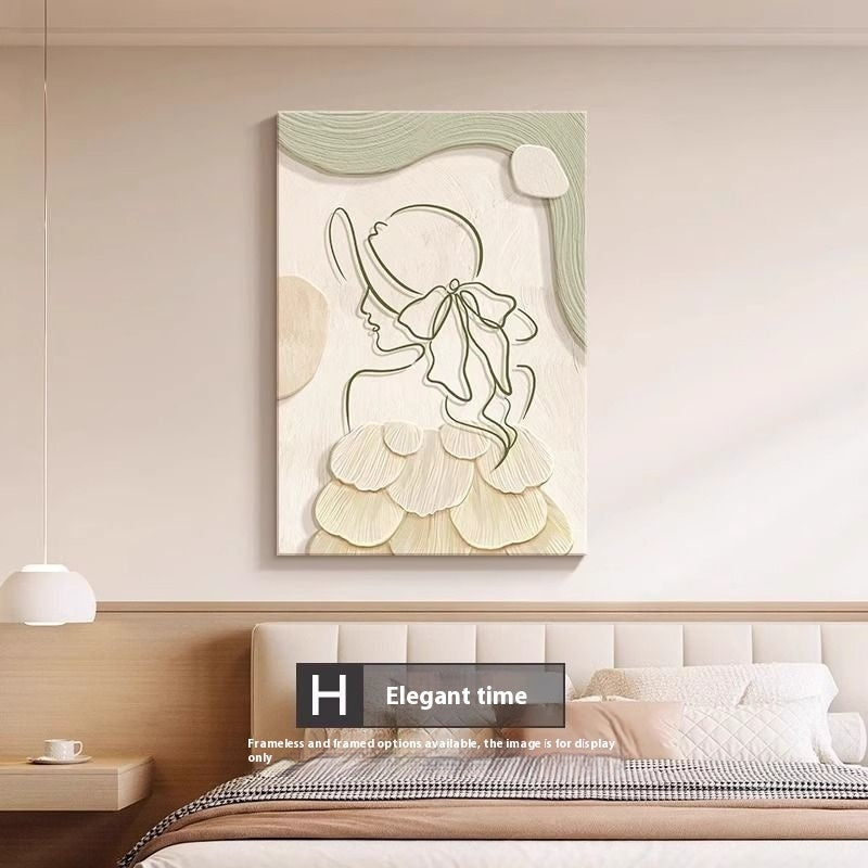 Abstract Line Character Mural Painting