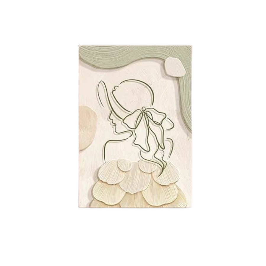 Abstract Line Character Mural Painting