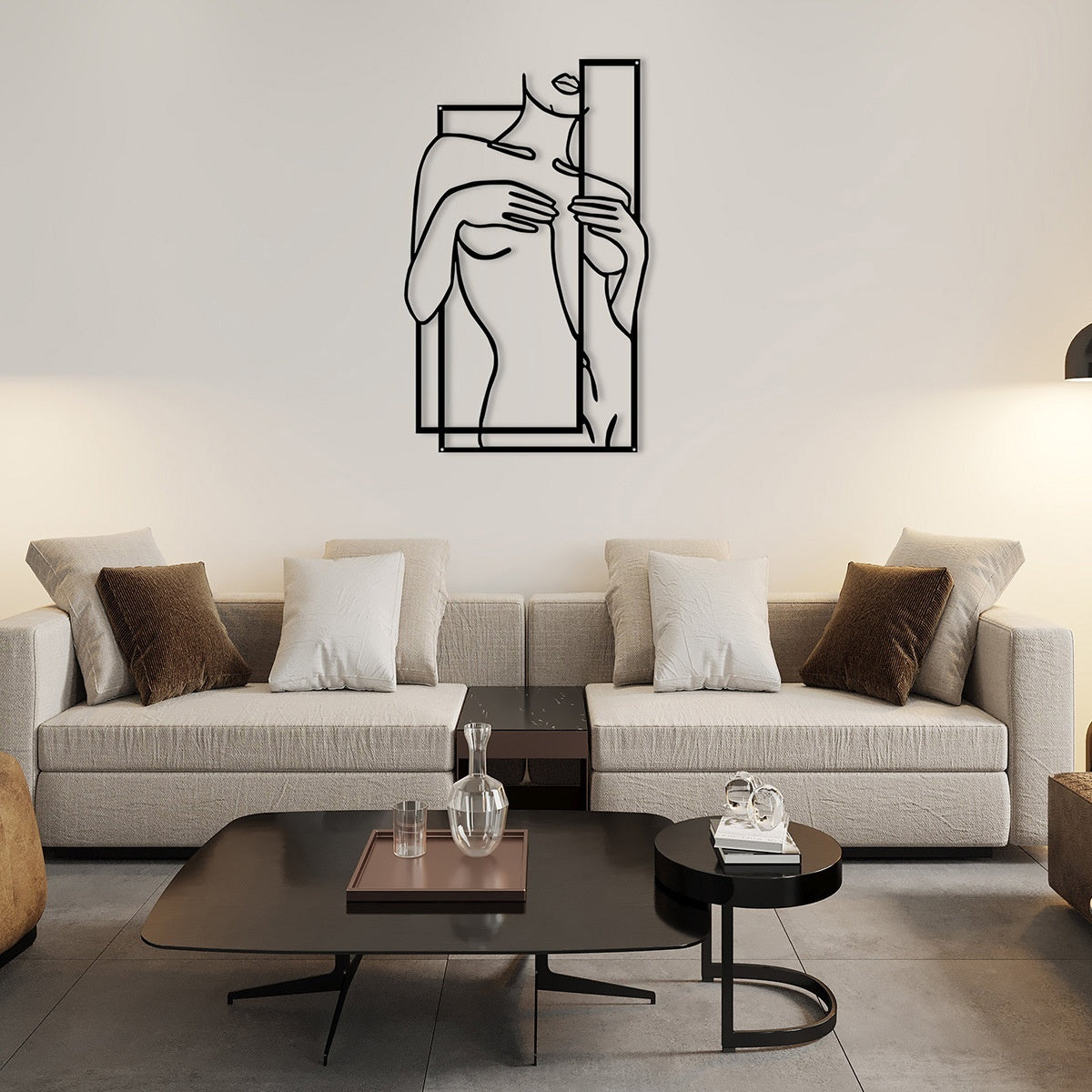 Woman Body Line Silhouette Wall Decoration