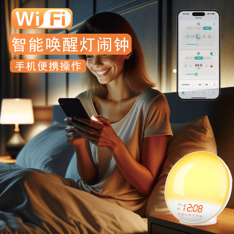 Smart Alarm Clock APP Control Simulated Sunrise