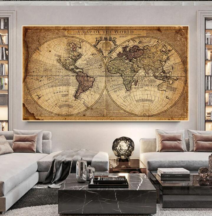 Canvas Earth Painting Living Room Poster