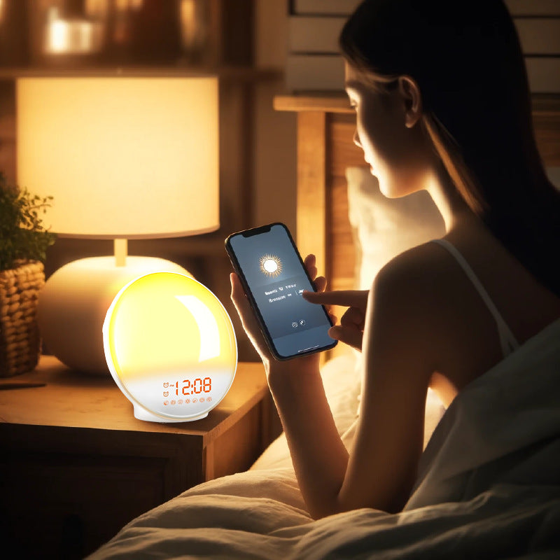 Smart Alarm Clock APP Control Simulated Sunrise