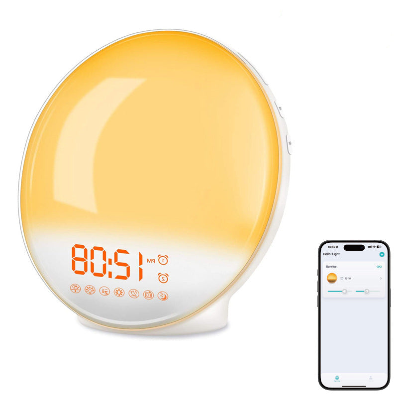 Smart Alarm Clock APP Control Simulated Sunrise