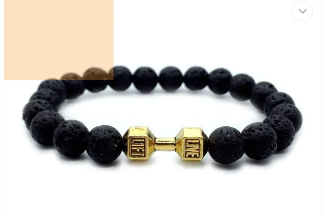 Men's Bead, Dumbbell Bracelet