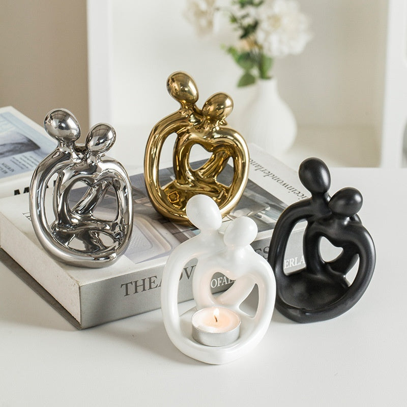 Modern Ceramic Couple Candlestick