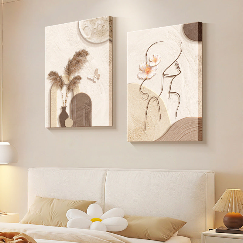 Abstract Line Character Mural Painting